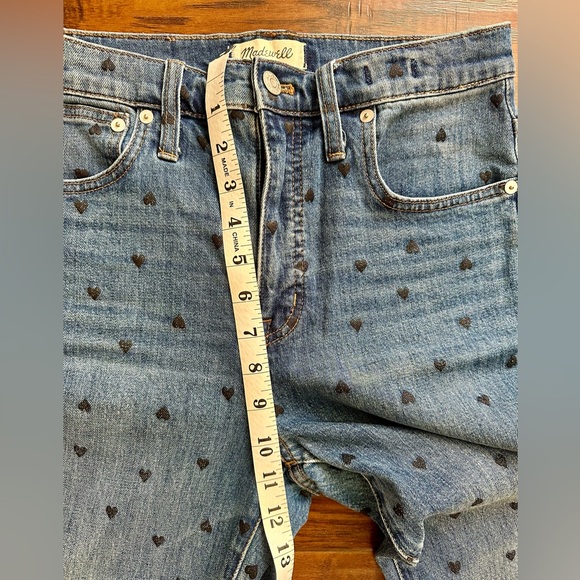 Madewell Classic Straight Jeans Heart Print Edition - Picture 11 of 12